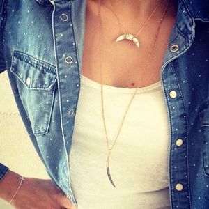 Stella & Dot New Moon Pendant Necklace!